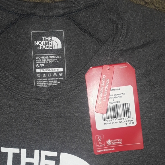 NWT: THE NORTH FACE GRAY SHORT SLEEVE TEE SZ: SM!! - Picture 2 of 4